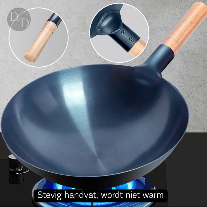 Cuyun železný wok - Nepřilnavý, bez toxického povlaku