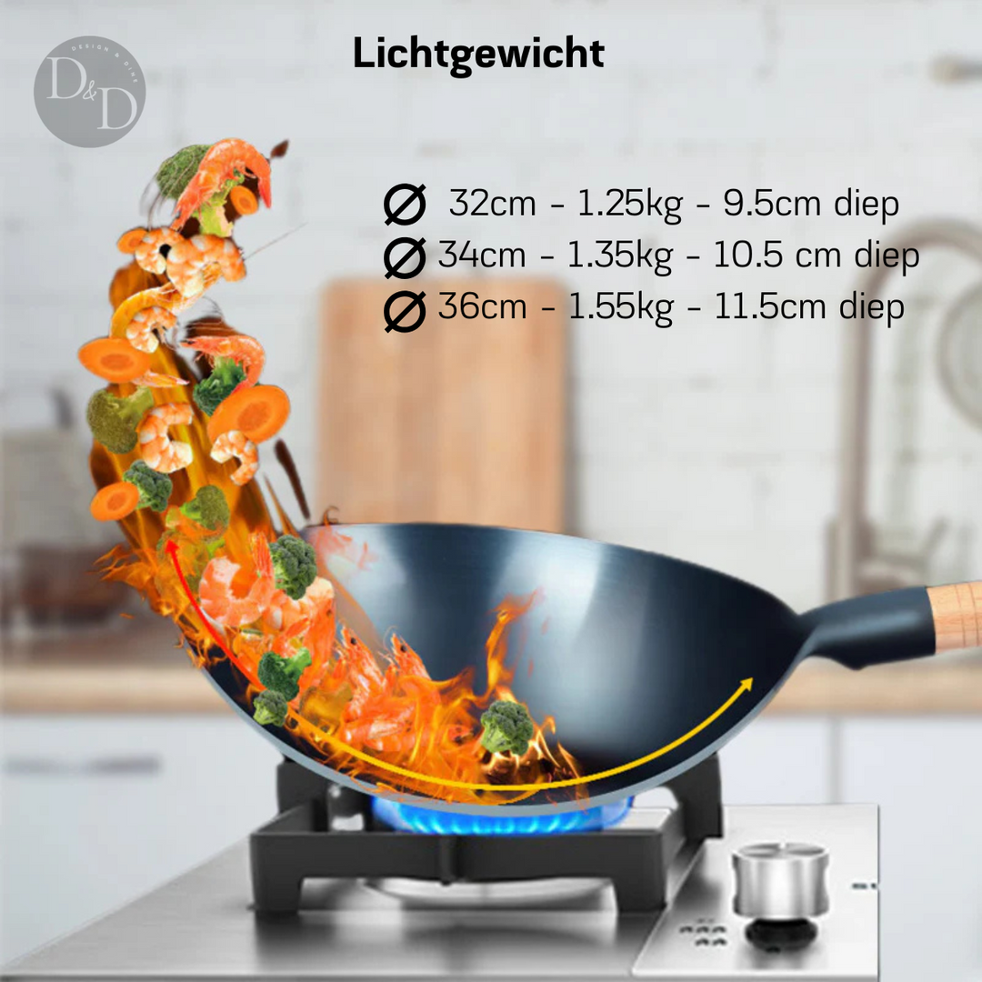 Cuyun železný wok - Nepřilnavý, bez toxického povlaku